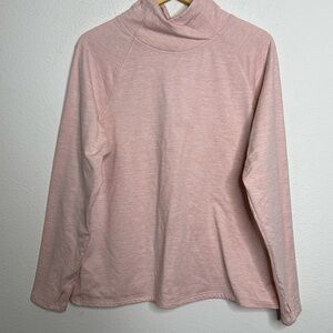 Apana NWOT Turtle Neck Fleece Pullover long sleeve XL with finger holes